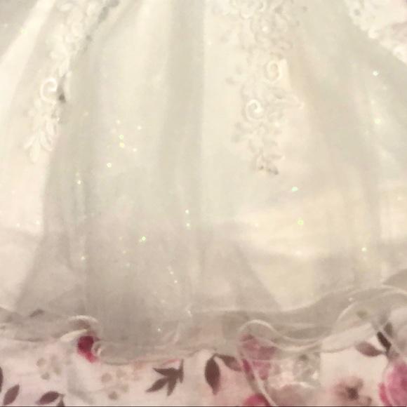 LZH Baby Girl Ivory Tulle & Lace Formal Party Dress - Size 24 months - Picture 3 of 16